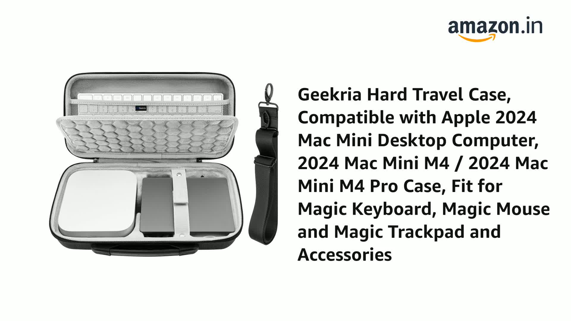M2 Mac mini & Magic Keyboard & 収納ケース Geekria Desktop Computer Hard Travel Case, Compatible with Apple